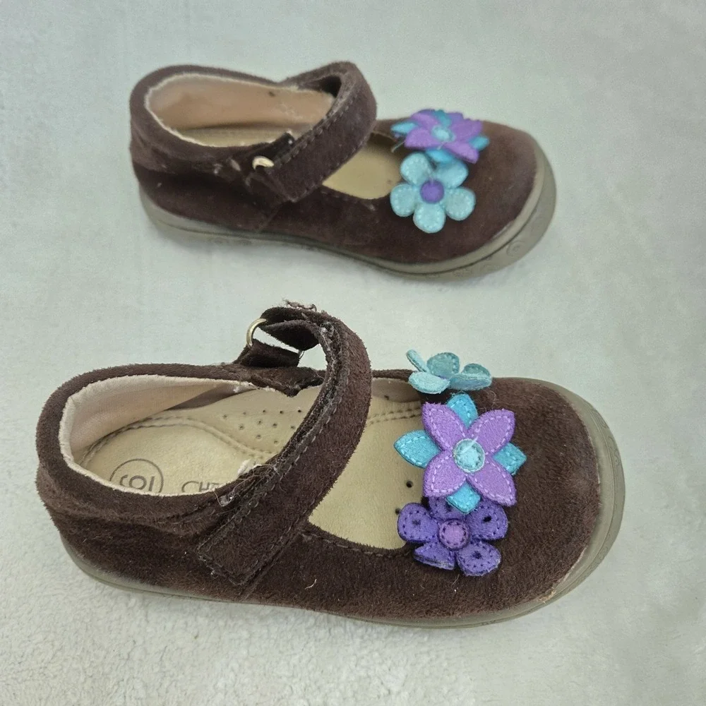Toddler Girl's Mary Jane Brown Size 6 Cherokee Comfy Casual Coquette‎ Shoes